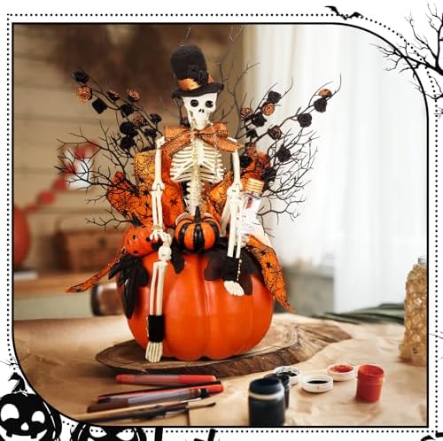 Daifunli Halloween Table Centerpieces Decorations, Skull Pumpkin - Image 5