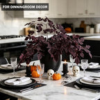 8pcs 24in Artificial Cimicifuga Plum Leaves Stem Fall Autumn Harvest Decor - Image 6