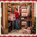 6 Pcs Christmas Gingerbread Storage Bins with Handles, Xmas Gift Baskets - Image 4