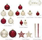 Valery Madelyn 100ct Christmas Tree Decorations Variety Ball Ornaments Set - Image 4