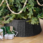 Hommtina Christmas Tree Collar- 26",Christmas Tree Base Christmas Basket Collar for Home, Living Room,for Covering Tree Stand (Black, 26 in) - Image 4