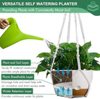 3 Pack 8/10/12 Inch Hanging Planters for Indoor Plants with Self-Watering - Image 5