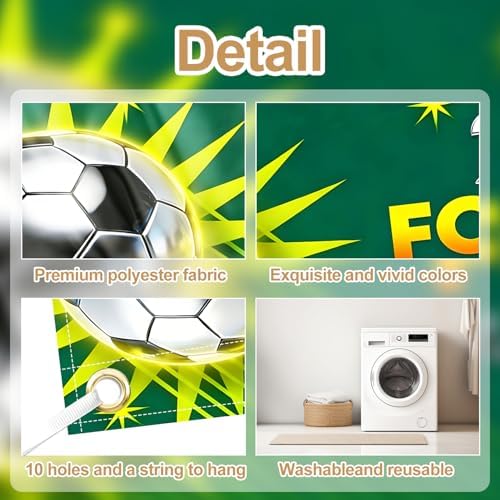 2026 World Soccer Cup Garage Door Banner Cover, 7x16ft Large Football Championship Backdrop, Canada USA Mexico Host Nations Outdoor Decoration, Heavy Duty Fabric Sports Wall Mural for Home Decor - Image 4