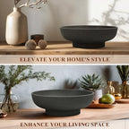 YMXYJM Decorative Resin Bowl, Large Fruit Bowl, Artificial Stone Black - Image 5