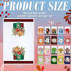 FuWeave Bouquet Flower 20 Pcs Seasonal Holiday Kitchen Hand Towels Set - Image 3