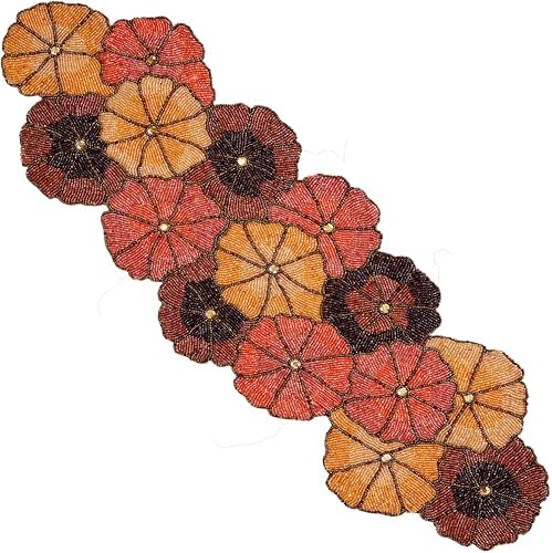 CLEENTABLE Multicolor Beaded Table Runner, 36 in, Farmhouse Holiday by CLEENTABLE