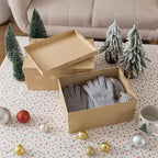 Soul & Lane - Large Christmas Nesting Gift Boxes with Lids, Set of 2, Kraft - Image 7