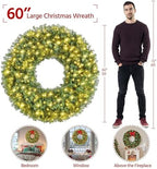 Yaheetech 60in Large Artificial Christmas Wreath - Image 2