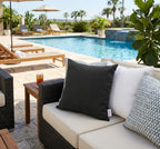 Outdoor/Indoor Sunbrella Throw Pillows Square Set of 2 Pieces 16 inch x 16 inch Spectrum Carbon - Cover Only, Insert Not Included - Image 3