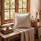 patdrea Vintage Linen Throw Pillow Covers,Set of 2,22"x22"-Kubum - Image 4