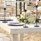 18 Pcs Black Candle Holders Set, Vintage Taper & Pillar Candle Sticks for Wedding, Dining Table, Fireplace Mantel, Elegant Home Decor, Housewarming Gift, Festive Centerpiece - Image 4