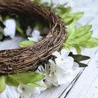 Floroom Floral Wreath, Artificial White Peony Wreath, 15"-16" Front Door Decorations Wall Decor - Image 5