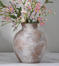 Ceramic Flower Vase Home Decor, 7.4 in Farmhouse Table Vase Retro Vintage Living Room Kitchen Bedroom Decoration Pottery Decorative Vases for Flowers Shelf Office Coffee Desk Dining Entryway, Classic by FancyPlus