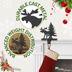 Park Designs Moose & Tree Stocking Hanger Set of 2, Black - Image 3
