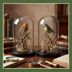Suclain 4Pc Glass Dome Cloche with Wood Base, Black, 6.7" X 3.8" - Image 6
