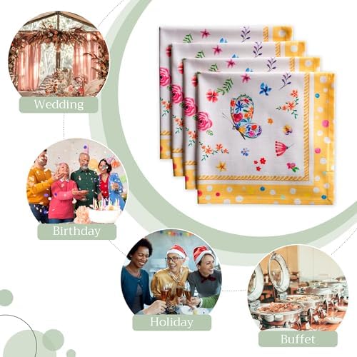 Maison d' Hermine Cloth Napkins Set of 4 Reusable 100% Cotton (20" x 20") - Image 6