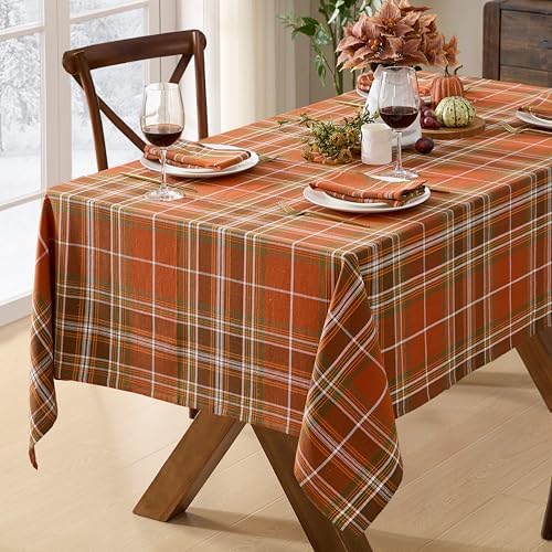 Thanksgiving Culloden Plaid 60 x 144 Inch Rectangle 100% Cotton Tablecloth - Image 2