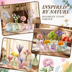 40 Pcs Colorful Glass Bud Vases for Wedding, Pastel Multicolor - Image 4