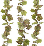 6.56ft 3pcs Artificial Grape Leaf Garland, Autumn Artificial Fake Grapes Vines, Hanging Plant Grape Vines Decor for Home Wedding Party, Garland Decoration, Photo Wall Display by ArtificialPlants