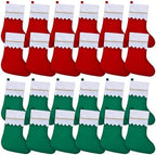 Skylety 24 Pieces Red and Green Christmas Stockings Bulk, 7 x 18 Inch by Skylety