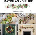 MOYEE Christmas Candle Holder Wreath Single 14 inch, Christmas Candle Ring - Image 3