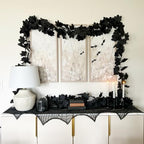 CQURE Black Maple Leaf Garland, 6PCS Halloween Garland Maple Leaves Fall Leaves Hanging Vines Halloween Thanksgiving Decor for Home Table Front Porch - Image 4