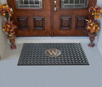 A1HC Natural Rubber Front Door Mat 24x39 inches, Monogrammed Doormat for Entryway, Heavy Duty Shoe Scraper Welcome Mat for Porch, Patio & Outside Entrance - Black - Image 4