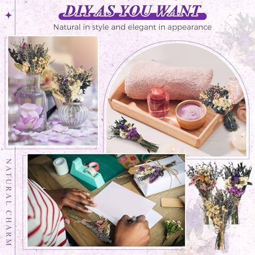 Layhit 12 Pcs Mini Dried Flower Bouquet Boho for Wedding,Romantic - Image 5