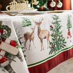 ARTABLE Christmas Print Rectangle Tablecloth Holiday Decor 60 x 84 Inch - Image 2