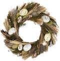 Speckled Eggs and Feathers Artificial Small Earthy Easter Wreath - 14" by Northlight