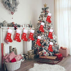 Sumind 100 Pcs Xmas Stockings,Snowflake with White Trim - Image 4