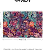 Boho Placemats Set of 6, Indian Boho Mandala Colorful Pattern Decoration, Heat Resistant Non-Slip Washable Placemats Kitchen Table Runner, 12x18 Inches - Image 2