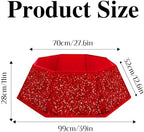 XmasExp Christmas Tree Collar, 39 inch Sequin Tree Skirt Stand Base Cover for Home Decor (Red, X-Large) - Image 3