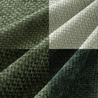 MIULEE Decorative Chenille Euro Pillow Covers Forest Green 22x22 Pack of 4 - Image 2