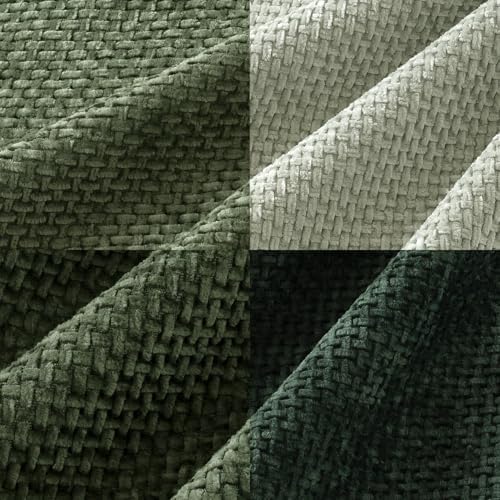 MIULEE Decorative Chenille Euro Pillow Covers Forest Green 22x22 Pack of 4 - Image 2