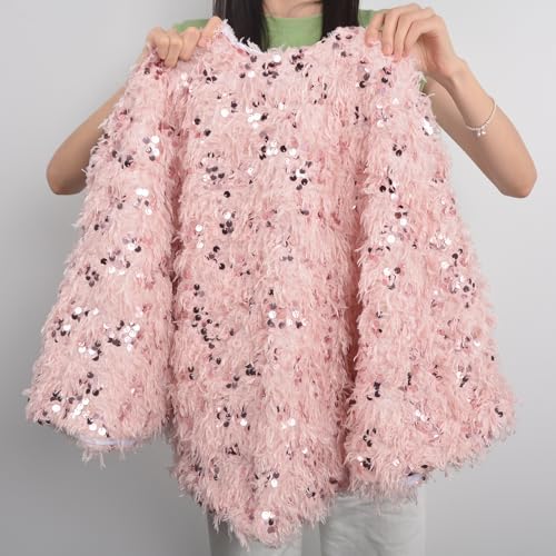 Blush Pink Christmas Tree Skirt, 48 inches Pink Candy Christmas Decorations - Image 2