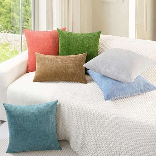 CaliTime Decorative Couch Throw Pillow Covers 24 X 24 Inches Living Coral - Image 4