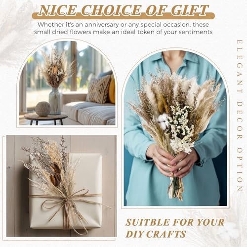 Layhit 8 Pack Large Size Boho Dried Flowers 15-17 Inch, Classic - Image 5