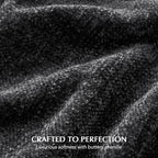 EverGrace Chenille Knit Throw Blanket for Couch, 50"x60", Iron Black - Image 3