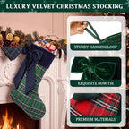 Thiccywoov 3 Pack Tartan Plaid Christmas Stockings 20'', Red, Green, White - Image 2