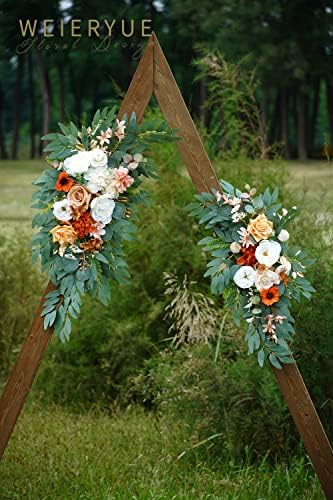 Artificial Wedding Arch Flowers Kit(Pack of 2) for Wedding Arch, Bridal Shower, Ceremony and Reception Backdrop Decoration (Caramel & White) - Image 2