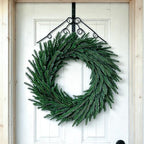 Artificial Christmas Pine Garland with Lights, 6 FT Faux Evergreen Garland with 9 Pine Cones and 9 Red Berries, Holiday Greenery for Mantel, Staircase, Fireplace, Doorway, 1 Piece - Image 2