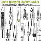 Hoteam 12 Pcs Macrame Plant Hangers Macrame Hanging Planters for Indoor Plants Handmade Boho Hanging Baskets Flower Pots Holder for Outdoor Home Wall Decor - Image 2