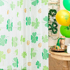 St. Patrick's Day Sheer Curtains for Living Room, Shamrock Clover Sheer Curtain, Rod Pocket Window Drapes Decorations for Bedroom and Home Decor, 2 Panels Green 52W x 84L - Image 6
