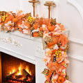 2Pcs 6 FT Fall Garland for Mantel, Autumn Garland with Pumpkin Ribbon & Berries, Thanksgiving Vine for Table Centerpiece, Fall Party Decor for Fireplace & Modern Farmhouse by Waipfaru