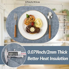 homing Heat Resistant Oval Placemats Set of 8, Blue - Image 3