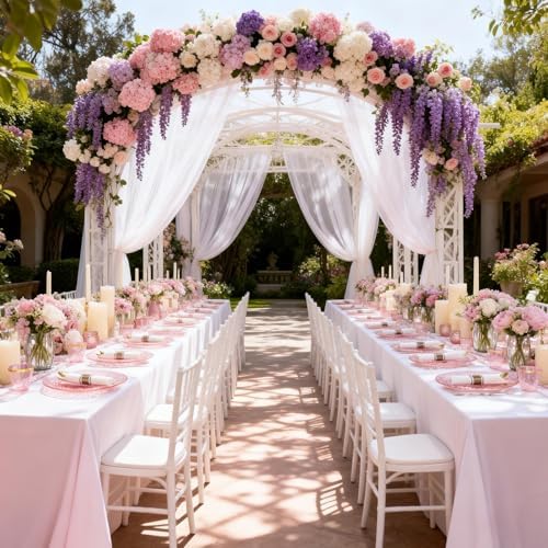 Rubtlamp 700Pcs Pink Gold Plastic Plates, Fancy Hammer Party Plate, Pink Plastic Dinnerware Set Include 100 Dinner Plates,100Salad Plates,100Cups,100Pre Rolled Gold plastic Silverware for Party - Image 5