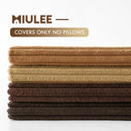 MIULEE Fall Corduroy Decorative Throw Pillow Covers Camel Brown 20x20 - Image 7