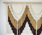 Macrame Wall Hanging Brown Tassel Knotting Fiber Art Boho Decor 47" W*25" L - Image 6