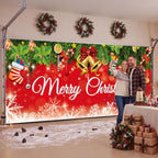 WovWeave 7 x 16 Ft Christmas Garage Door Cover, Bells and Stockings - Image 6
